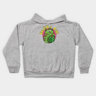 Quirky Cat Funny Green Cat Kids Hoodie